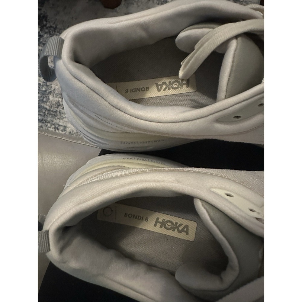 HOKA One One Shoes Men's Bondi 8 Everyday Running Shoes Size US 14D Cream #S32-8 - Picture 13 of 14